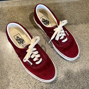 Vans X Madewell corduroy burgundy shoes, US Women Size 8